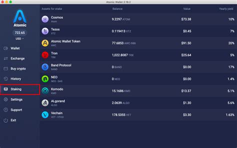 atomic wallet staking|Staking options in Atomic Wallet.